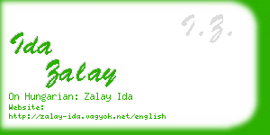 ida zalay business card